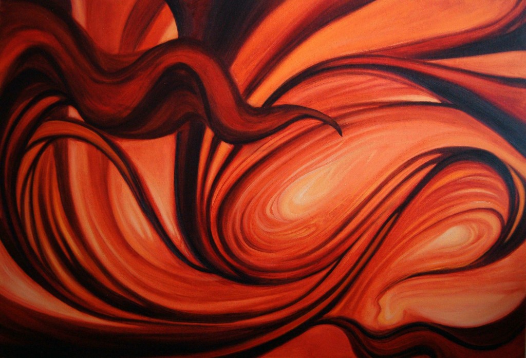 Tornado 3, oil on canvas, 2' by 3'