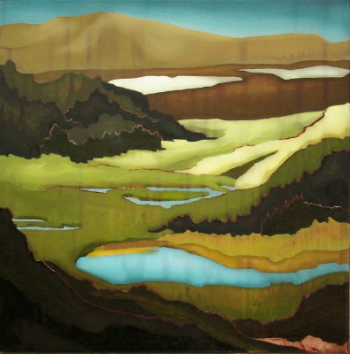 littlelandscape 2, oil on canvas, 16" by 16"