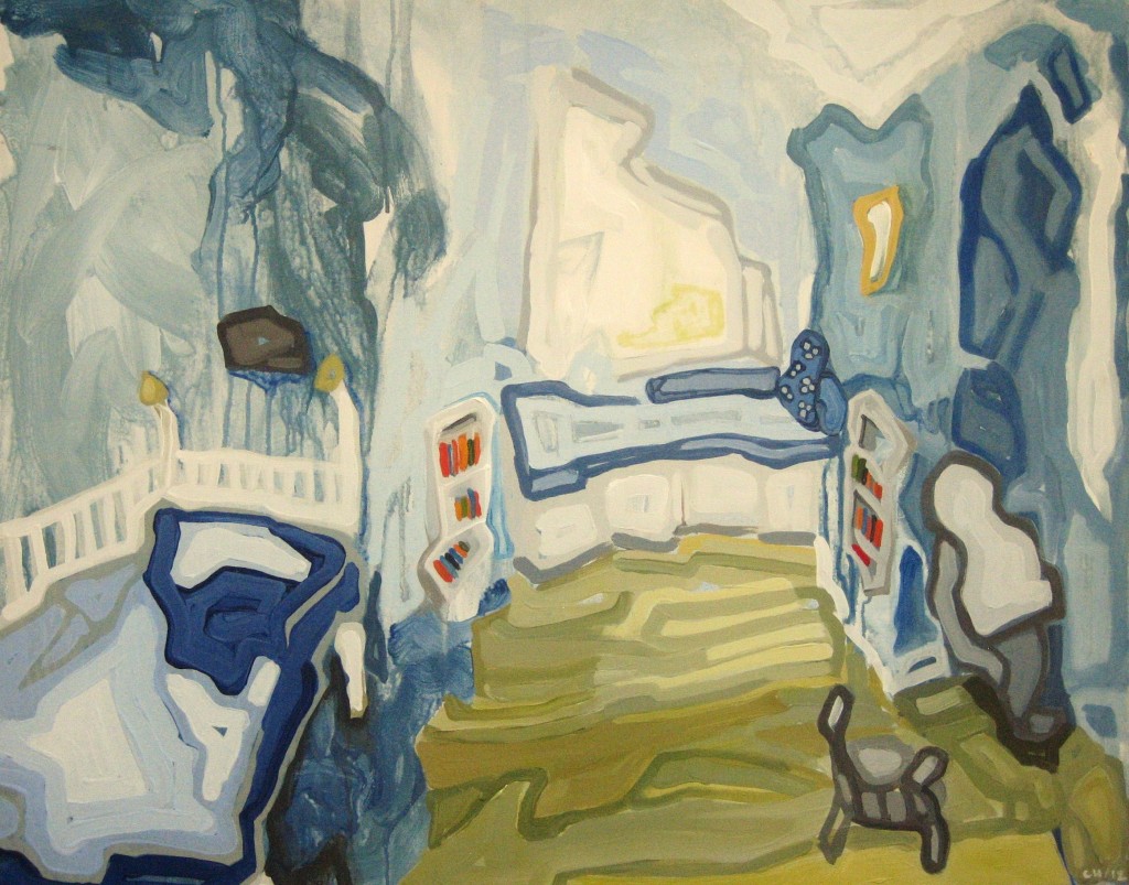 5. Etobicoke 1990, bedroom (acrylic on canvas, 24 by 30 inches, 2012)